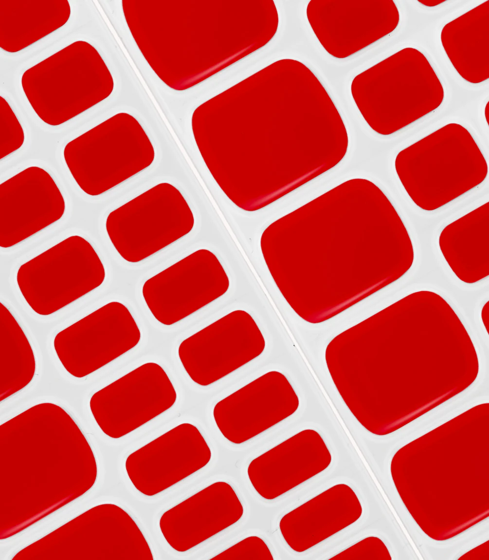 109 Lipstick Red Pedicure Gel Nail Stickers - Image 4