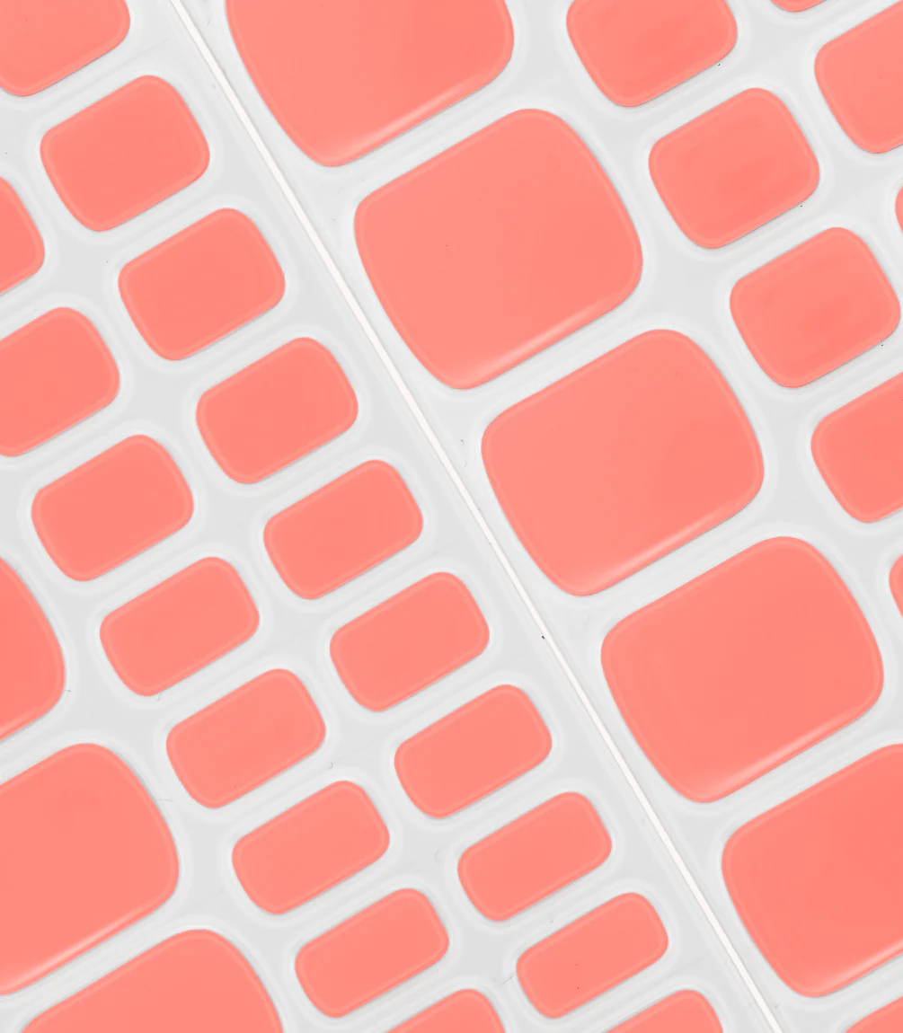 364 Energizing Orange Pedicure Gel Nail Stickers - Image 4