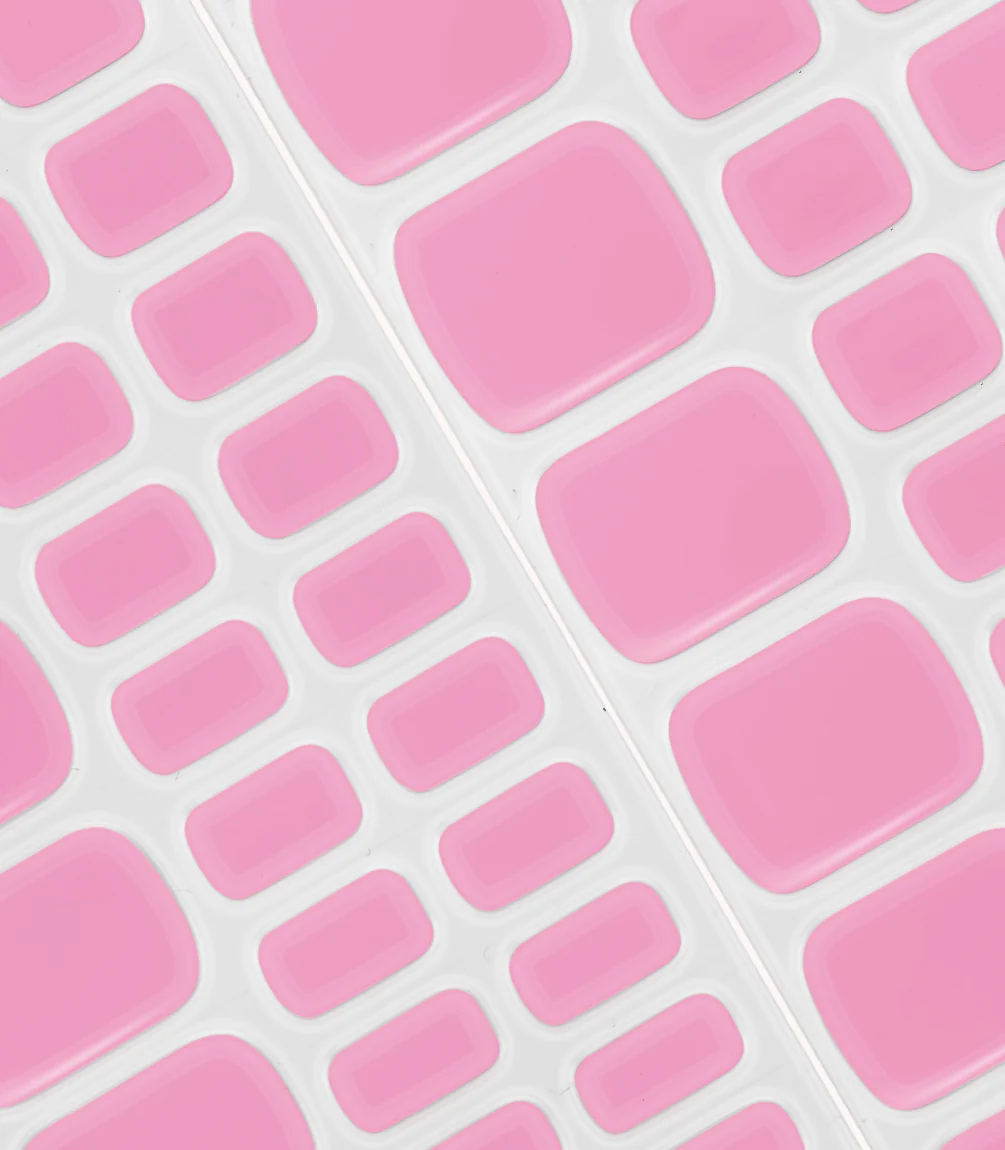 457 Hibiscus Pink Pedicure Gel Nail Stickers - Image 4