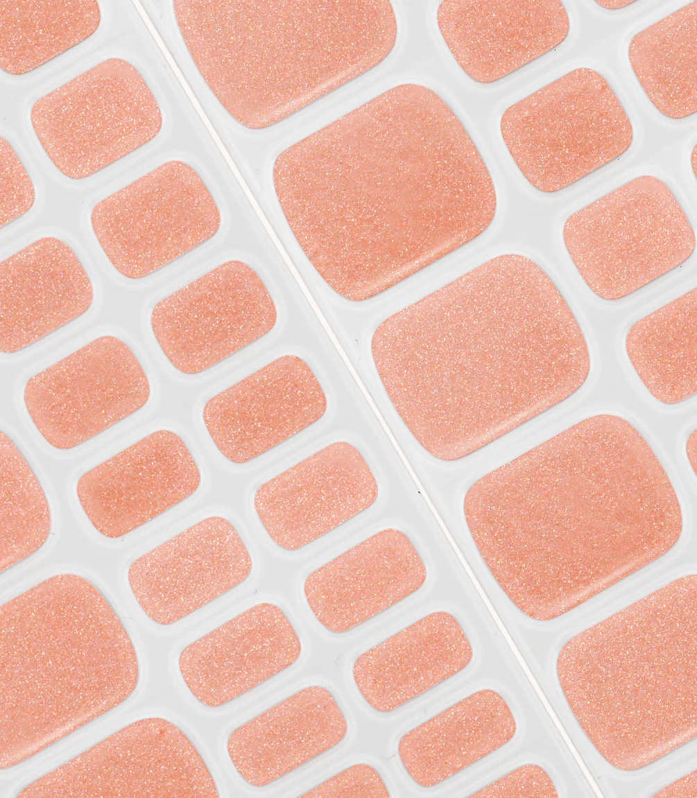 458 Coastal Coral Pedicure Gel Nail Stickers - Image 4